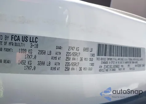 2018 Chrysler Pacifica Touring L from USA, damaged, VIN 2C4RC1BG1JR290822